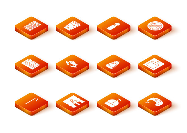 设置饮用塑料吸管，停止海洋污染，垃圾垃圾桶分类，鱼类护理，瓶装液体肥皂，用于洗碗，环保鲸鱼死亡和电池组图标。向量图片下载