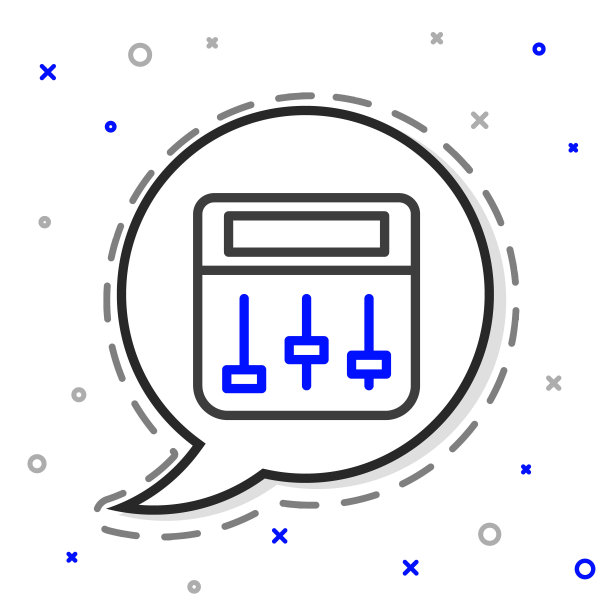 线鼓机音乐制作人设备图标孤立在白色背景上。彩色轮廓概念。向量图片下载