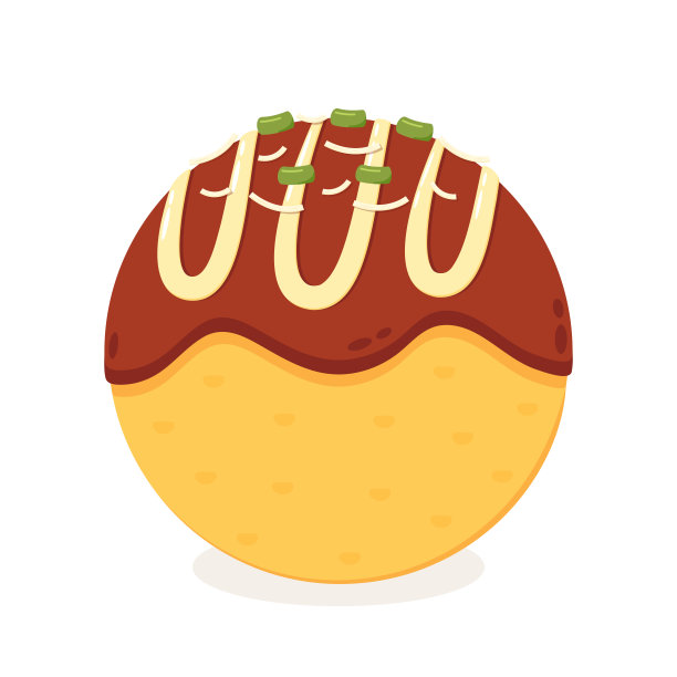 章鱼烧标志设计。章鱼烧符号矢量。章鱼烧是日本食物。图片下载