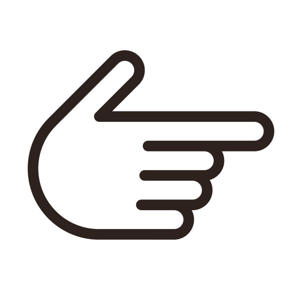 食指手势图标。方向标志图片下载