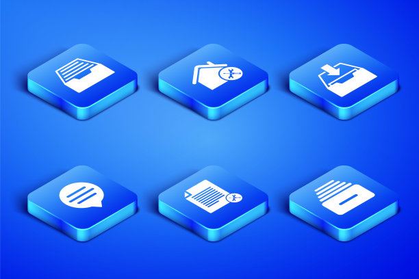 设置抽屉文件，文件服务，语音气泡聊天，房子和下载收件箱图标。向量图片下载