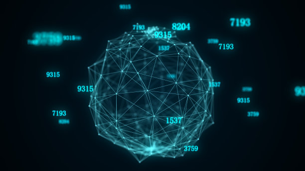 粒子和线条的未来球体。网络连接大数据。抽象技术背景。3 d渲染。图片下载