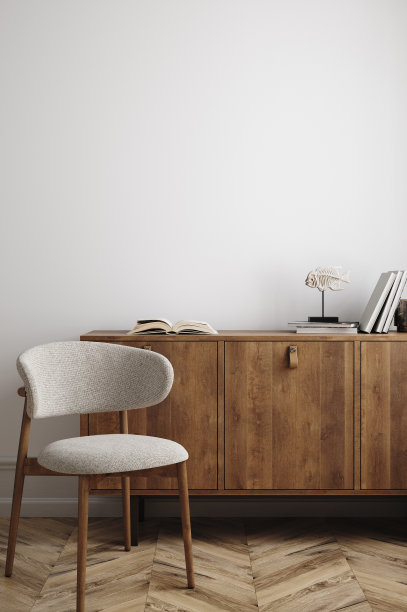 家庭模型，现代的室内背景，空白的墙图片下载