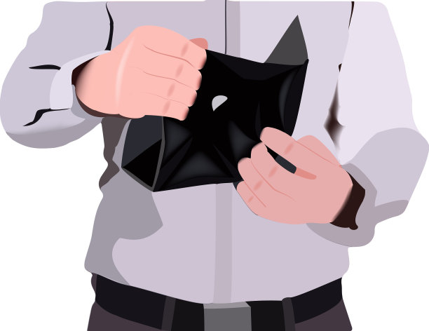 没有货币的人空了钱包图片下载