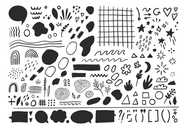 涂鸦造型大套手绘平大套图片下载