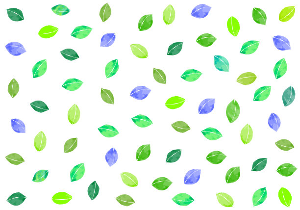 手绘水彩叶子背景插图图片下载