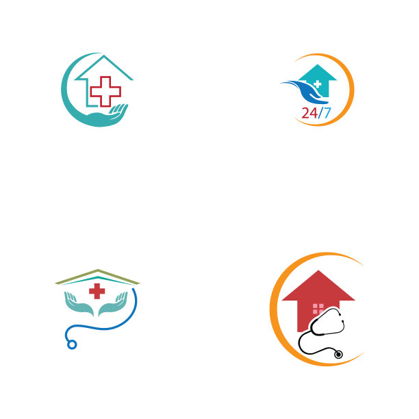 家庭护理标志模板医疗家标志图片下载