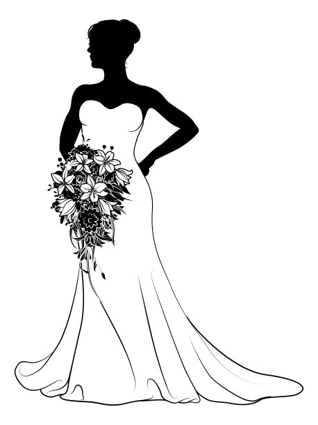 新娘新娘婚纱剪影女性设计图片下载