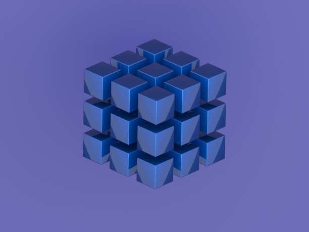 蓝色方块图片下载