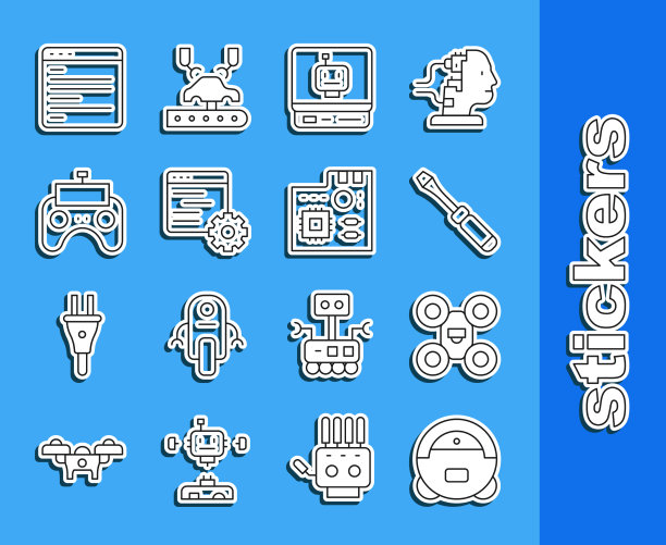 设置流水线机器人吸尘器无人机螺丝刀图片下载