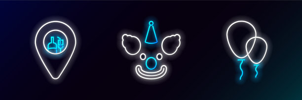 用丝带酒精或啤酒条设置线气球图片下载