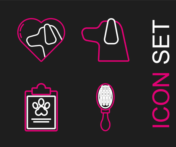 设置线毛刷的狗和猫剪贴板图片下载