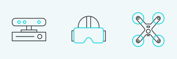 设置线无人机飞行运动传感器和虚拟图片下载