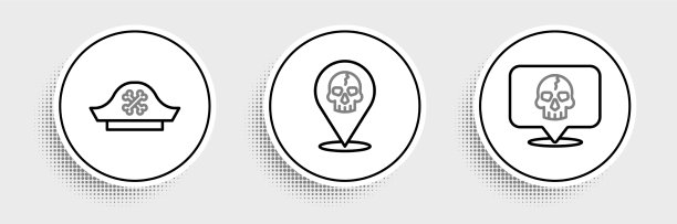 设定线骷髅海盗帽和位置海盗图片下载