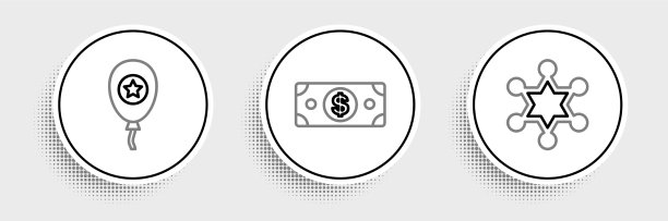 设置线六卦警长气球和堆栈图片下载