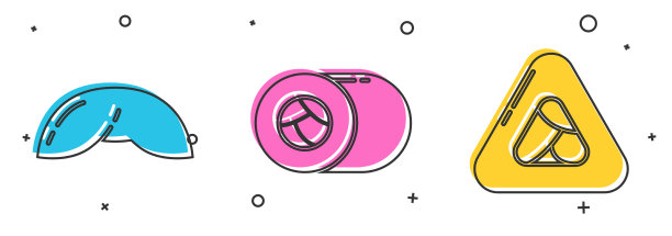 设置中国幸运饼寿司和寿司图标图片下载