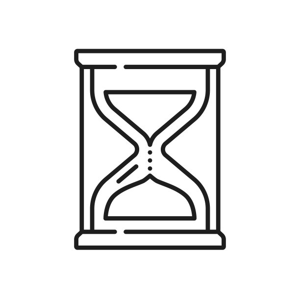沙漏隔离轮廓计时器图标图片下载