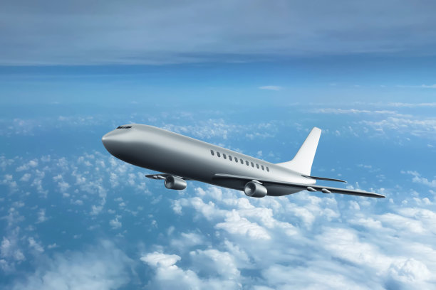 飞机在3d插图飞行图片下载