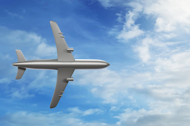 飞机在3d插图飞行图片下载