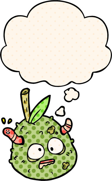 漫画风格的思想泡泡卡通老梨图片下载