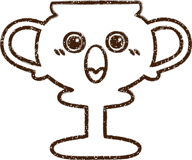 歌唱奖杯炭笔画图片下载