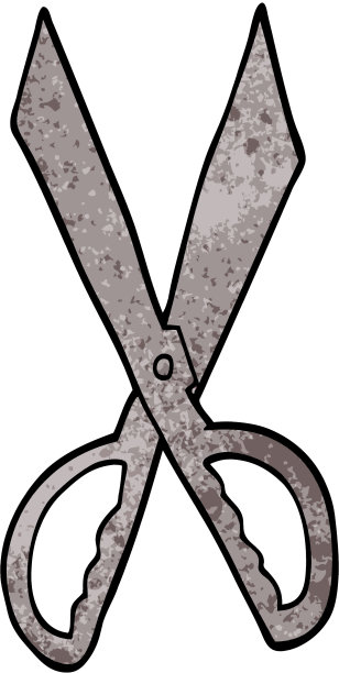 卡通涂鸦缝纫剪刀图片下载