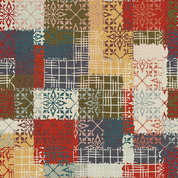 地毯无缝纹理拼接图案，民族面料，grunge背景，波西米亚风格的图案，3d插图图片下载