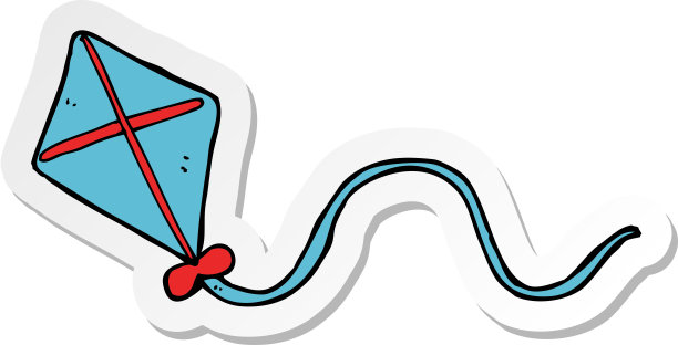 卡通风筝贴纸图片下载