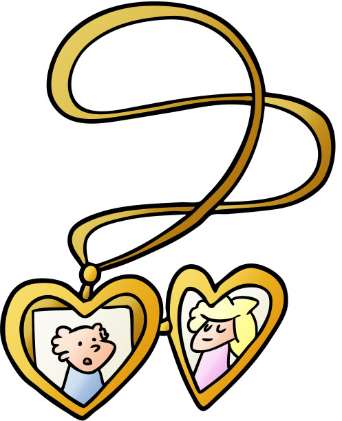 附有照片的卡通挂坠盒图片下载