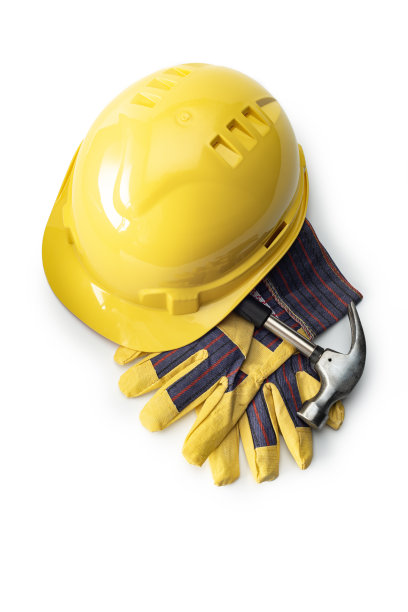 工具和白色的安全帽图片下载