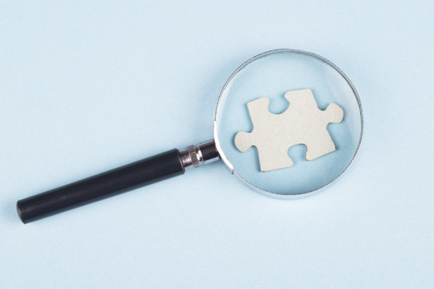 带有放大镜的拼图片图片下载