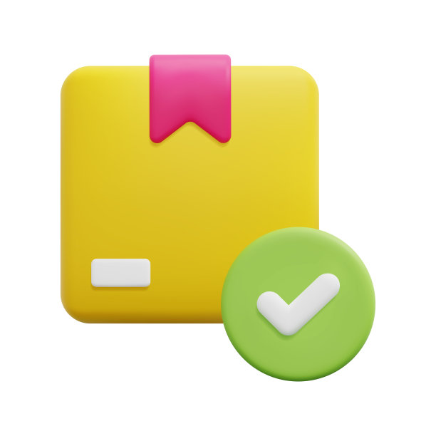 三维纸箱与蜱图标矢量。孤立在白色背景上。3d产品管理理念。卡通简约风格。3d确认订单交付图标矢量渲染插图。图片下载