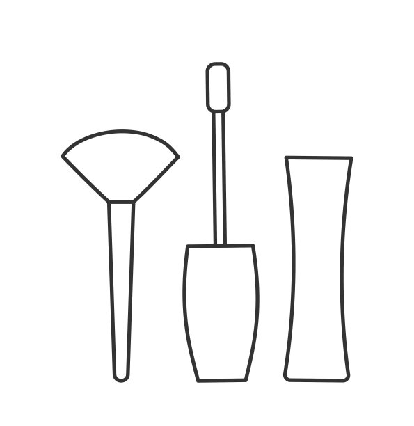 化妆品线性图标图片下载