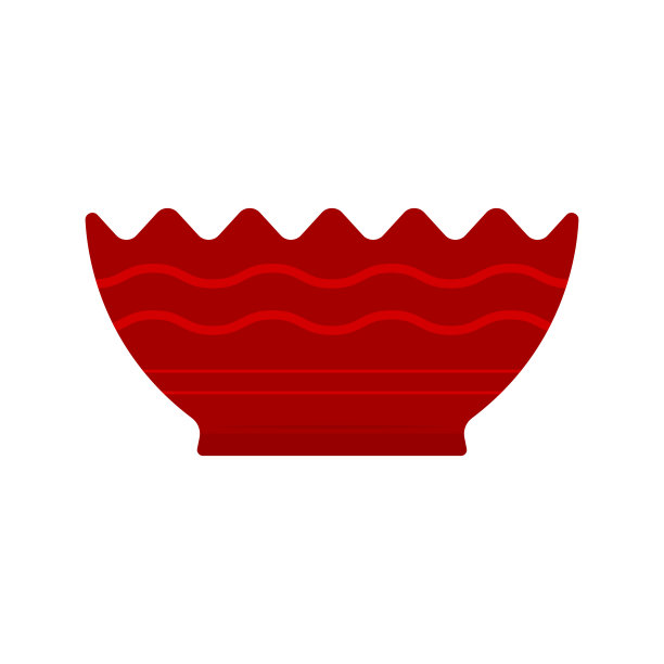 碗图标。彩色剪影。正面视图。矢量简单平面图形说明。白色背景上的孤立物体。隔离。图片下载