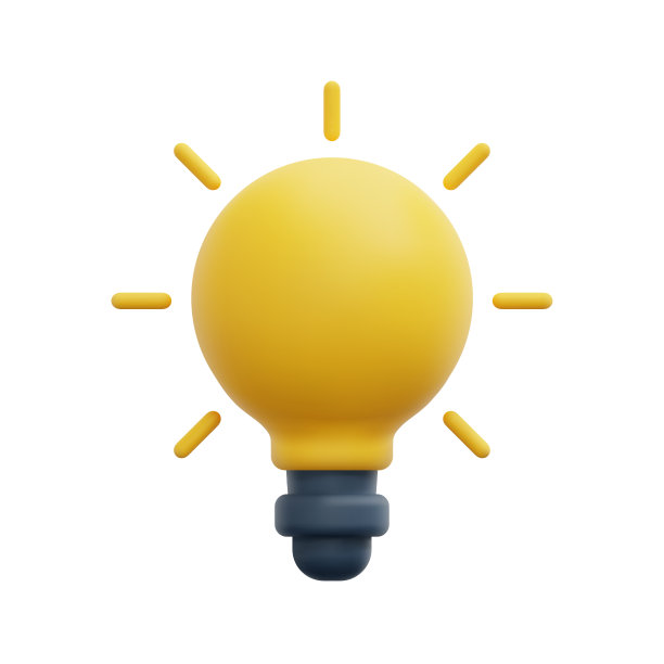 3d灯泡图标矢量。孤立在白色背景上。3d理念，解决方案，创意，业务，战略，创新概念。卡通风格简约。3d亮灯图标矢量渲染插图。图片下载
