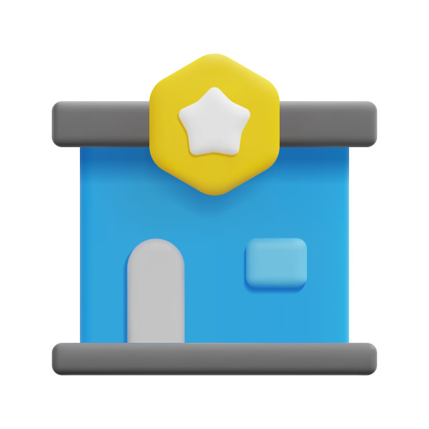 3d警察局图标矢量。孤立在白色背景上。三维建筑和建筑概念。卡通简约风格。三维建筑图标矢量渲染插图。图片下载