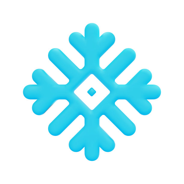 3d雪花图标矢量。孤立在白色背景上。三维天气，气象，预报和自然概念。卡通简约风格。3d冰晶图标矢量渲染插图。图片下载