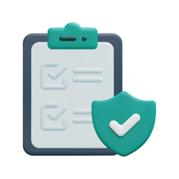 3d检查表，检查标记和盾牌图标矢量。孤立在白色背景上。3d健康保险概念。卡通简约风格。3d图标矢量渲染插图。图片下载