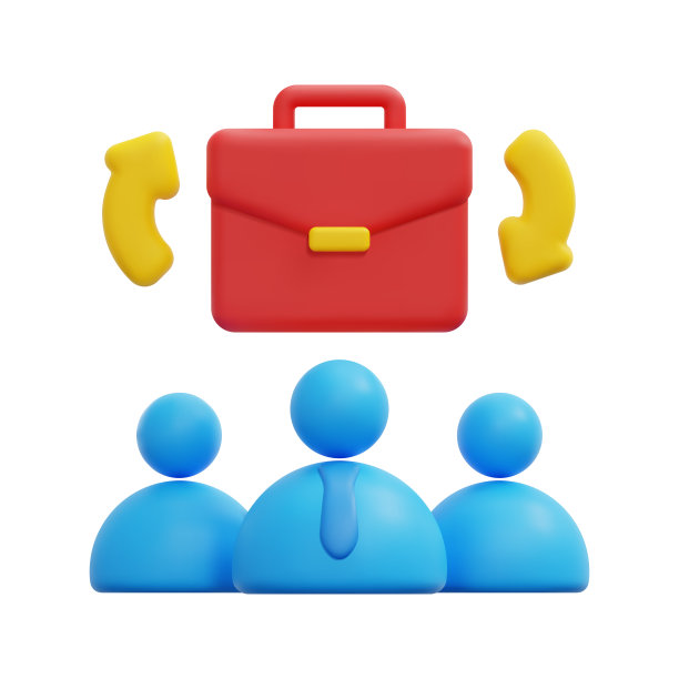 三维人与公文包图标矢量。孤立在白色背景上。3d创业，商业和金融概念。卡通简约风格。三维商业图标矢量渲染插图。图片下载