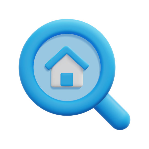 3d房屋搜索图标矢量。孤立在白色背景上。3d租赁物业和房地产概念。卡通简约风格。3d放大镜和家庭图标矢量渲染插图。图片下载