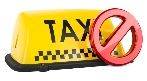 出租车禁止牌，3D渲染图片下载