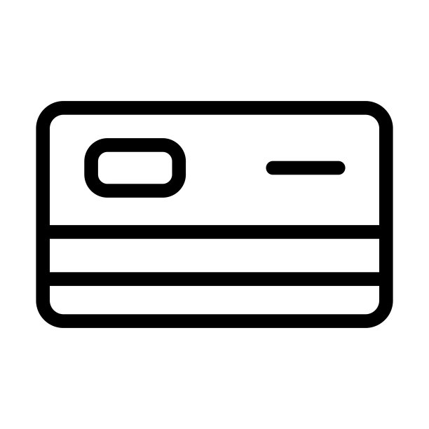 信用卡矢量粗线图标为个人和商业用途。图片下载