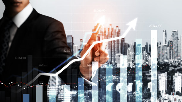 商人工作与数字金融业务图形感知技术图片下载