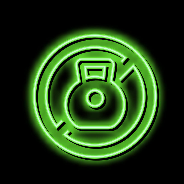 安全儿童体重禁止标志霓虹灯图标插图图片下载