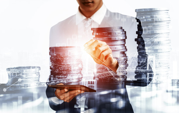 商人工作与数字金融业务图形感知技术图片下载