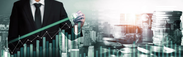 商人工作与数字金融业务图形感知技术图片下载