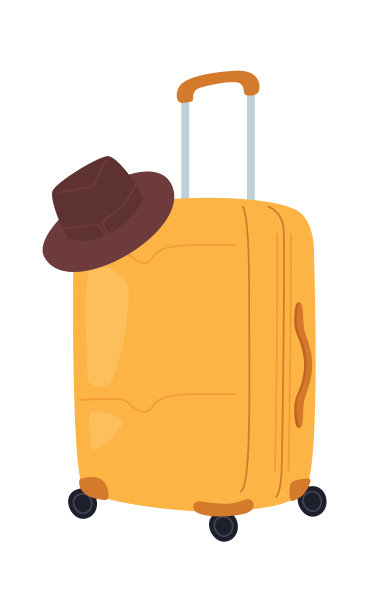 带帽子的滚动旅行箱图片下载