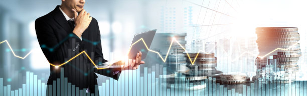 商人工作与数字金融业务图形感知技术图片下载