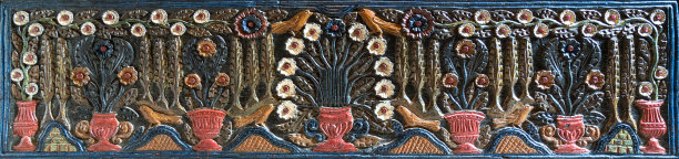 旧的古董木雕装饰的库存照片。图片下载