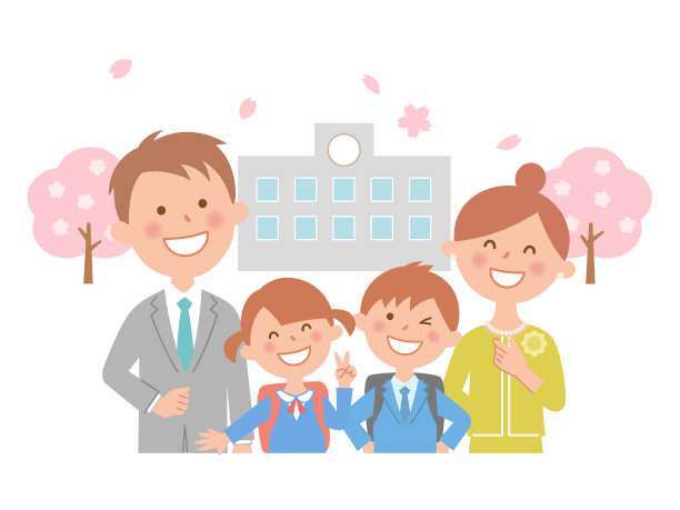 图为等待小学开学仪式的孩子们和家长图片下载